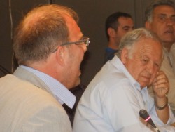 O πρόεδρος της ΔΕΥΑΚ κ. Ν. Ανουσάκης και ο αντιδήμαρχος Πρασίνου κ. Σπ. Ματιάτος