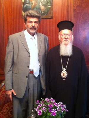 Ο κ. Ναπολέων Μαραβέγιας με τον Πατριάρχη Βαρθολομαίο