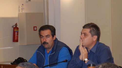 O Ν. Γκισγκίνης και Γ. Κουρούκλης όπως τους συνέλαβε χθες ο φακός του «Η»