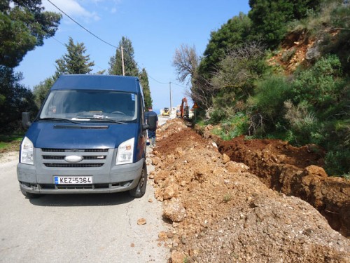 Φωτό από τις εργασίες για τον εξωραϊσμό του Αγκώνα